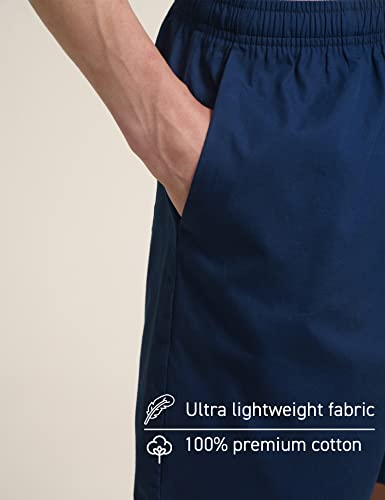 Image of DaMENSCH Cotton Lounge Elasticated Waistband, Bermuda Pants, Relaxed Fit, Home Shorts for Men