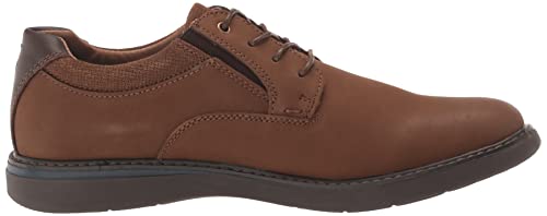 Image of Nunn Bush Men's Bayridge Plain Toe Lightweight Leather Lace Up Oxford, Tan, 9 Wide