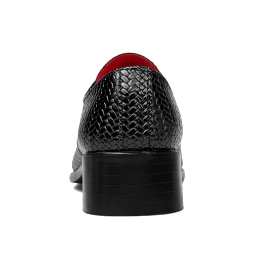 Men's Classic Leather Business Wingtip Dress Shoes Pointed Toe Lace Up Retro Comfortable Slip On Oxford Derby Shoes Modern British Style Casual Formal Loafers for Men4