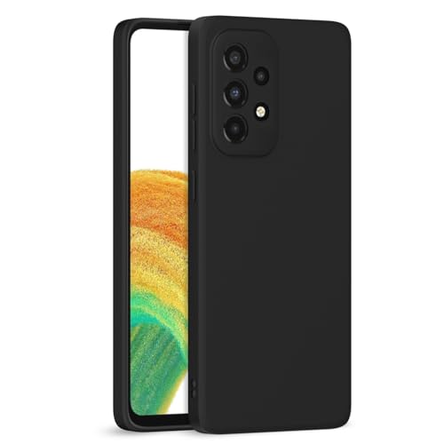 Image of Outlouders Back Cover for Samsung Galaxy A33 5G | Camera Protection | Durable Soft Matte Silicone Bumper Case (Black)