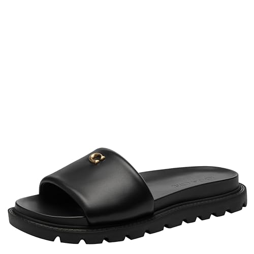 Coach Brynn Leather Slide Sandal