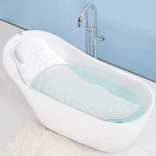 Colchón cojines de baño spa alfombra bañera antideslizante reposacabezas almohada para bañera con 8 ventosas, soporte para cabeza, cuello y hombros, espalda, lumbar y muslos Cover