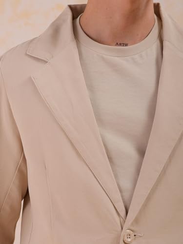 Image of The Indian Garage Co Men Slim Fit Solid Single Breasted Blazers