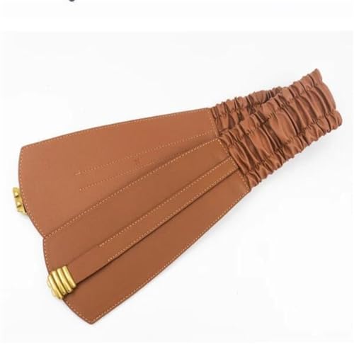 JSEIAJB Women's Outerwear With Wide Waistband And Waist ClosureGold Button Leather Elastic Waistband2