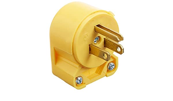 4867AN-BOX Grounded Angled Electrical Plug Pack of 10