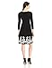 Nine West Women's 3/4 Sleeve Double Jacquard Sweater Dress