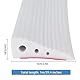 jackfru 100CM Übergangs Türleiste, Breite: 6cm, Höhe:2cm, Teppichkantenstreifen selbstklebend, Bodenschwellenstreifen, Teppichverkleidungen, geeignet für den Übergang von Schrägschwellen (Weiß)
