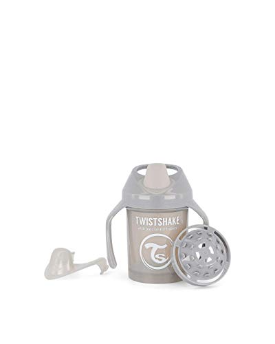 Twistshake Mini Cup Vaso de PP, Aprendizaje para Beber con Antiderrame Boquilla de Blanda 230 ml,...