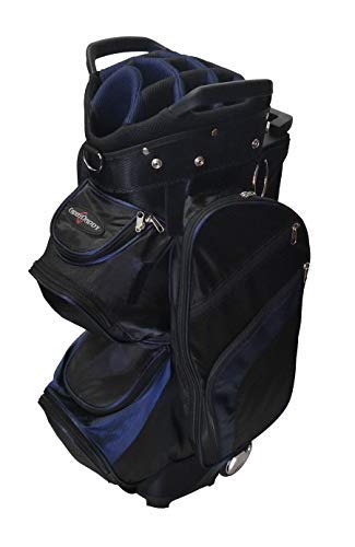 CaddyDaddy Roadrunner Wheeled Cart Golf Bag (Black/Blue)