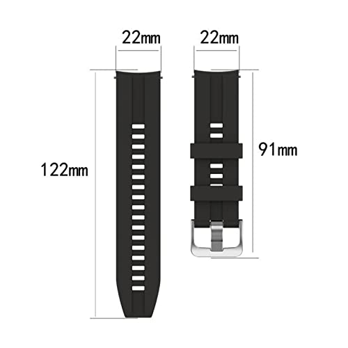 Fehauk 22Mm Replacement Wrist Straps Band For Huawei Watch Gt 2 42/46Mm Smartwatch Strap For Samsung Galaxy Watch 3 45Mm Sport Bracelet (Color : Midnight Blue, Size : 22Mm Universal) #TOP5