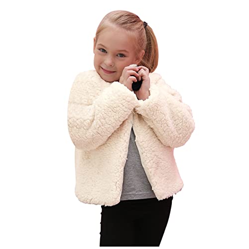 Baby Girls Faux Fur Coat Plush Cardigan Toddler Kids Winter Fleece Jacket Warm Outwear Windproof Thicken Coat