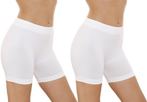 Gilbins 2 Pack Women's Mini Short Seamless Stretch Yoga Exercise Bike Running Shorts