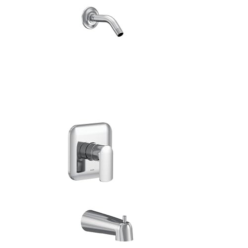 Kit de terminación para bañera y ducha Moen UT2813NH Rizon M-CORE 2-Series, 1 mango, cromado, válvula no incluida miniatura 1