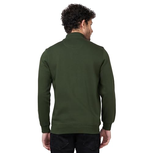 Image of Spykar Blended High Neck Full Sleeve Sweatshirt for Men