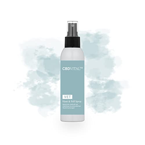 CBDVITAL by VITRASAN Haut und Fell Spray | Für Hunde und Katzen | Offiziell anerkanntes Heilwasser | Angenehm kühlend | Reduziert Rötungen