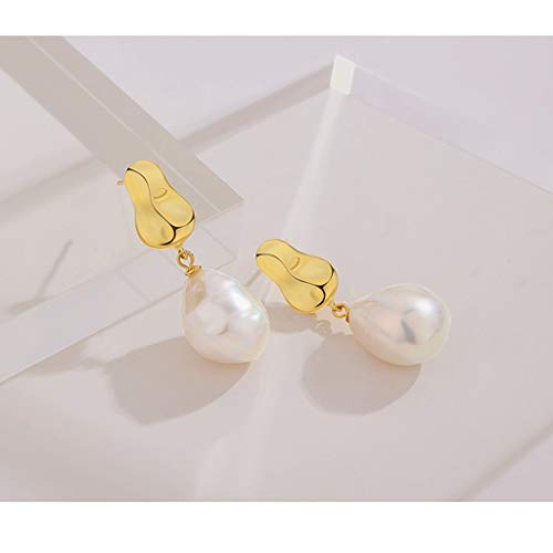 Boucles d'oreilles en Argent 925 et perles naturelles rétro