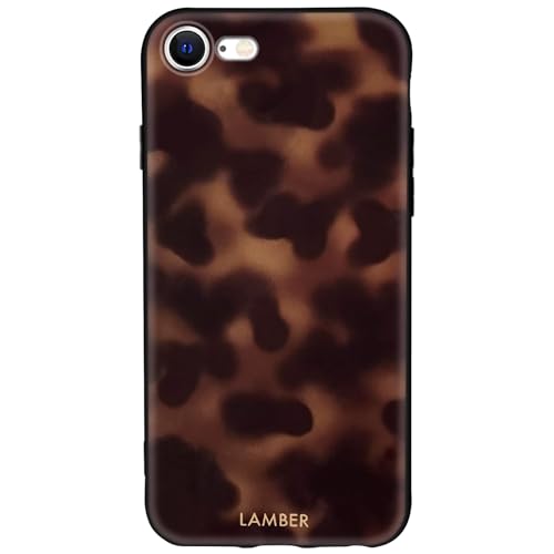 Mouzor Girly Case for iPhone 7/8, Cute Tortoise Shell Print iPhone SE 2020/2022 Case, Aesthetic Brown Amber Pattern Soft Touch Matte TPU Shockproof Protective Cover for Girls Women