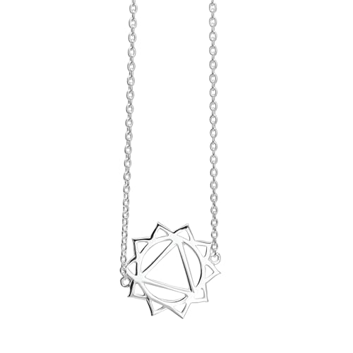 Collier mandala fleur en argent comme cadeau de yoga et bien-être unique
