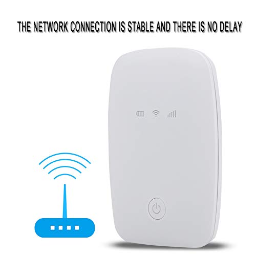 Image of Portable Mobile WiFi Hotspot 4G LTE Router Wireless Internet Box Compatible with All Networks, Travel WiFi for Tablets Laptops Phones (White) (White)