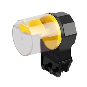 CALANDIS™ Automatic Fish Feeder Newts Adjustable Self Feed Portable Vacation Feeder Yellow | Feeders | Fish & Aquariums