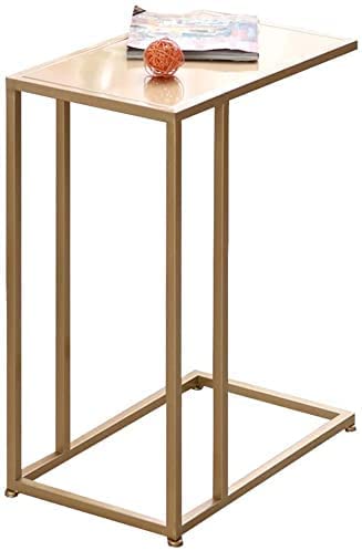 Coffee Table Small Rest Area Sofa Corner Creative Desk with Metal Bracket Legs Living Room Bedroom