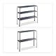Relaxdays Schwerlastregal, Traglast 250 kg, 5 Ebenen, HxBxT: 185 x 100 x 30 cm, Keller & Garage, Stahl, verzinkt, silber