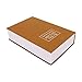 POCREATION Book Safe Diversion Safe with Combination Lock Hidden Storage Box for Money Jewelry Cards Stainless Steel Liner ABS Material 4.5 x 4.7 x 1.8in (Brown)