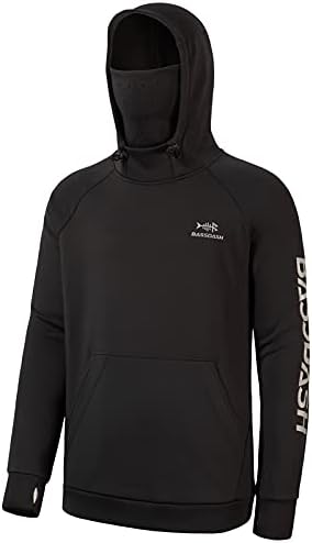 Bassdash Herren Fleece Hoodie Warmer Pullover Kapuzenpullover mit Schlauchschal Wasserdicht Jagd Angeln Sweatshirt FS18M