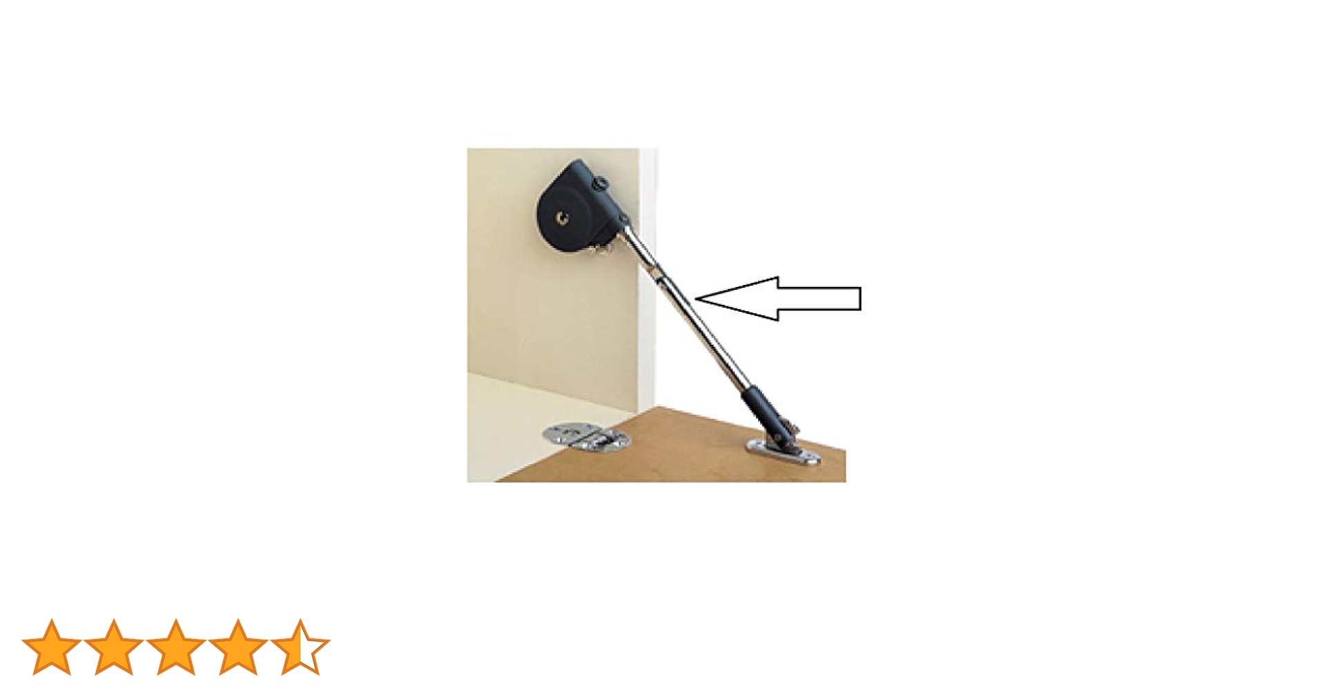 Sugatsune Lid Stay 90 Degree Open with Soft Open White