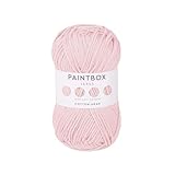 Paintbox Yarns 100% Cotton Aran Yarn 1.76oz (50g), 93 Yards (85m) - Ballet Pink Worsted Wool for Crochet, Knitting - Soft, Lightweight for Sweaters, Clothes