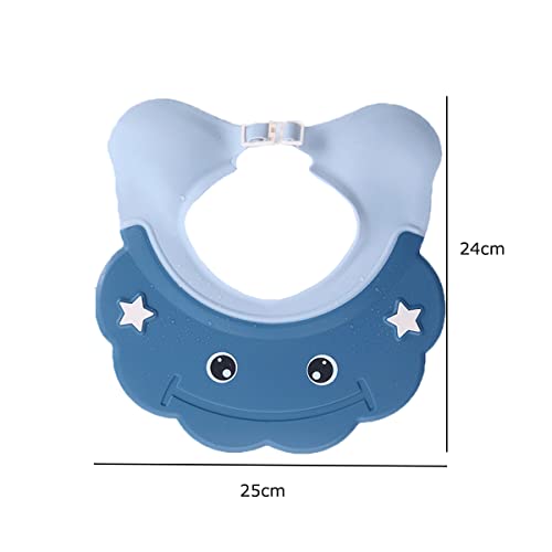 Image of 2 Pieces Baby Shower Cap Shield Toddler Bathing Hat Adjustable Shower Visor Cap Infants Bath Ears Head Protection Safe Shampoo Shower Cap Guard Soft Washing Hair Shield Hat for Kids Boys Girls 6M-6Y