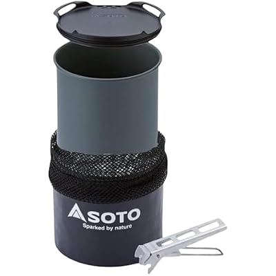 طقم طهي SOTO ThermoLite خفيف الوزن للتخييم والتخييم الرياضي والهواء الطلق والمشي لمسافات طويلة، ومعدات طهي للتخييم للتخييم والمشي لمسافات طويلة