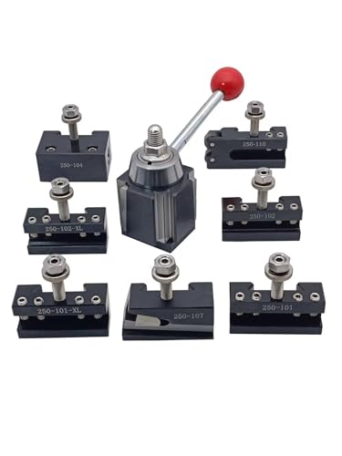 8 PCS Wedge Type AXA Quick Change Tool Post With Tool Holders For Lathe Swing Dia 6-12 250-111 (AXA-8PCS)