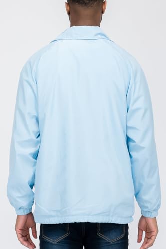 Image of WEIV GEAR Men's Full Zip Hooded Lightweight Windbreaker Anorak Jacket