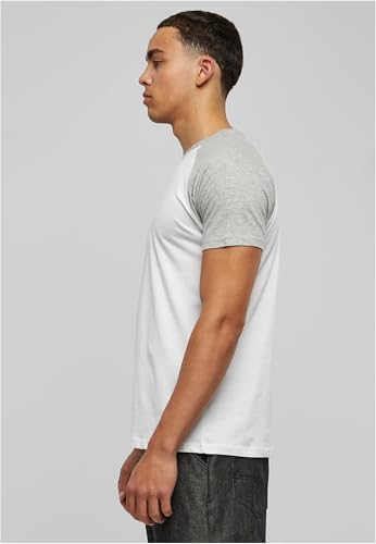 Urban Classics Raglan Contrast Tee, Maglietta Uomo, Bianco/Grigio, S - 8