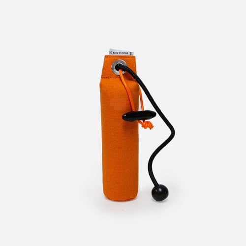 Dog & Field Puppy Training Dummies - Orange. 100g Canvas Training Dummy With Short & Long Throw Toggle For Obedience & Retrieval Practice. Lightweight Water Float Dummy Gundog Training Equipment