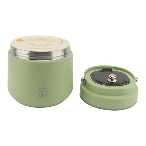 Tarro de comida de acero inoxidable Eujgoov, termo aislado de doble pared premium 3