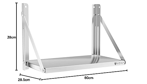 Étagère murale pliable 60x30cm en acier inoxydable charge 40kg