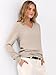 ANRABESS Womens Long Sleeve V Neck Sweaters 2025 Fall Casual Classic Soft Loose Fit Basic Pullover Jumper Top Almond Medium