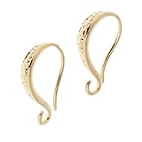 PUXZYAX Ganchos para pendientes, alambre para orejas, accesorios para pendientes, nuevos accesorios de joyería de cobre de moda, chapado en oro súper grueso, ganchos para