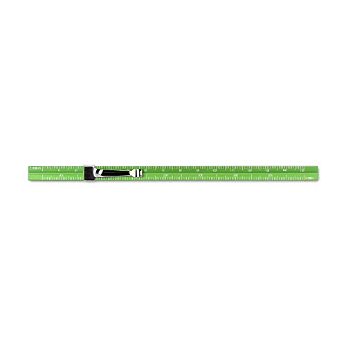 Image of Alumicolor 3611-6 Aluminum Combination Pocket Scale With Clip, 6IN, Green
