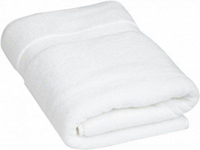 Image of Fresh From Loom | 100% Cotton | 500 Gsm | Water Absorbent | Soft Hypo-Allergenic | Anti-Bactriaal | Fur Anti-Wrinkle Terry Turk Bathroom Towels |Double Stitched Edges (White, 70x150cms, Men Women) 4pc