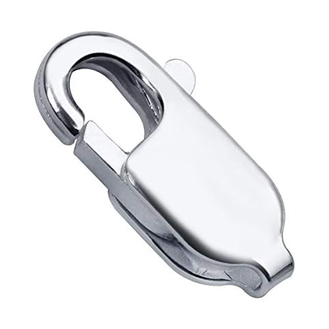 MATERIA 925 Silber Karabiner Verschluss 10x18x4mm 2,5g für Armbänder/Ketten/Schmuck Basteln #Z13 Cover