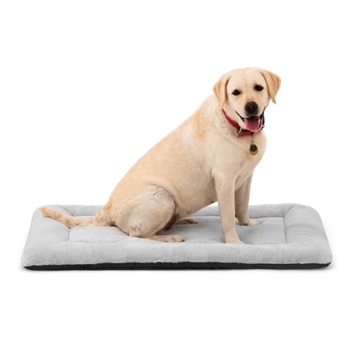ZENGAOOU Washable Dog Bed for Crate, 36x23, Gray