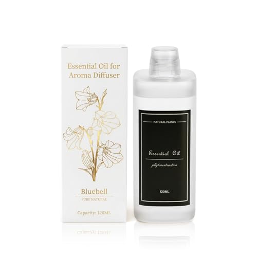 CoreFavor 4.06 fl oz (120ml) Diffuser Oil for Home Fragrance Diffusers, Plant-Based & Alcohol-Free, Hotel Collection Essential Oil for Bedroom, Bathroom, Office, Car (Bluebell)