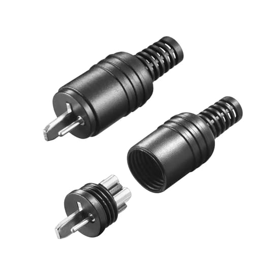 TECHZOCO Connettore per altoparlante audio dritto, connettore audio a 2 pin DIN HiFi, DIN Maschio, adatto per cavi massimo 2,5 mm²