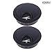 UYUME Desk Cable Hole, Desk Cable Wire Grommet Hole,2 Pcs Zinc Alloy Desk Wire Hole Cover Base Computer Grommet Cable Outlet Port (Color : E, Size : 53mm) (Color : C)