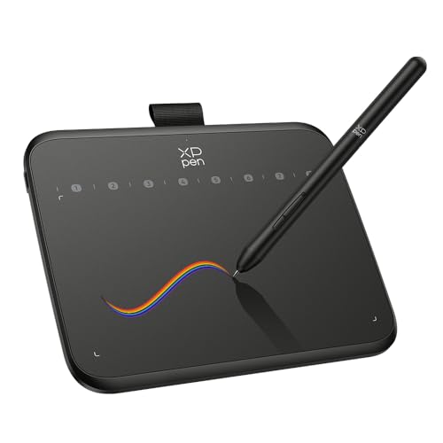 XPPen Deco 640 Drawing Tablet with 16384 Pressure Levels Sensitivity Battery-Free Stylus 6*4 Inch OSU Drawing Pad Graphic Tablet for Digital Drawing Teaching Designing Editing Work for PC Mac Android