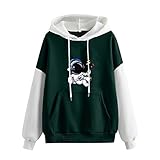 GUIHUA Weihnachtspullover, Boyfriend Hoodie Lässige langärmlige Bedruckte Hoodies Pullover Kordelzug Sweatshirt Blusentop Primark