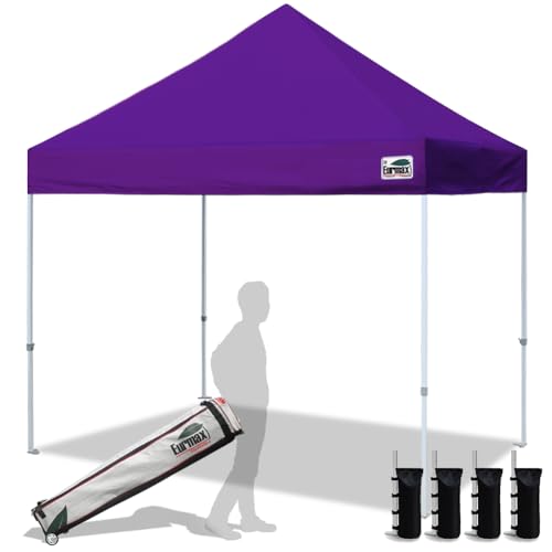 Eurmax USA Standard 10x10ft Patio Pop Up Canopy Tent for Outdoor Events Commercial Instant Canopies...